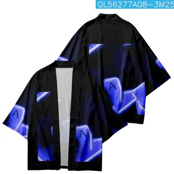 2023 Летни мъжки кимоно в японски стил Укиес с 3/4 ръкав, Традиционен жилетка Хаори, дамски ризи улицата дрехи харадзюку