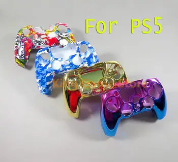 20pcs Взаимозаменяеми защитен калъф, кожен калъф за контролера PS5, покритие химикалки, Цветни дръжка, твърда защитна обвивка