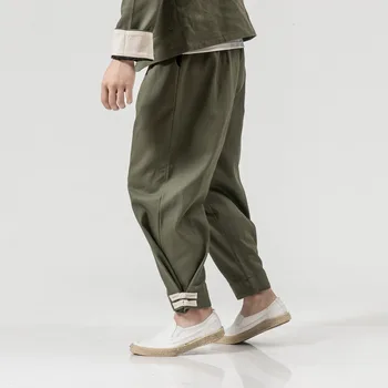 4 Цвят Японската Униформи, Обикновена Ежедневните Модерни Мъжки панталони В Китайски стил, Трендови Младежки Мъжки костюми в стил Тан, Панталони, Управление