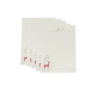 50 листа хартия с изображение на елен, хартия за писма 