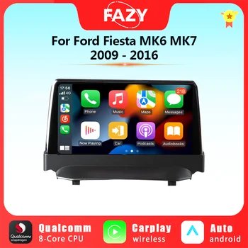 Android Auto Wireless Carplay За Ford Fiesta MK6 MK7 2009-2016 Авто Радио Мултимедиен Плейър GPS Навигация Стерео Главното Устройство