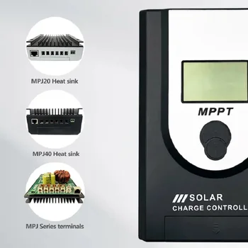 GOOTU MPPT Контролер за Зареждане на Слънчева Батерия 12 v/24 Auto 10А 20А 30A 40A 50A 60A LCD Дисплей Регулатор на Слънчева Енергия от 12 В 24 В Автомобил