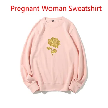 Hoody за бременни Жени, пролетно-есенни пуловери, Пуловер за бременни с забавен мил сладък принтом на поръчка Добавете Вашия
