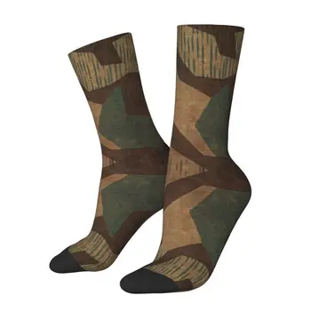 Splintertarn Немски камуфлаж WW2 За мъже и жени, чорапи за екипажа, военен армейски тактически камуфлаж, Пролет-лято, Есен-зима, чорапи под роклята