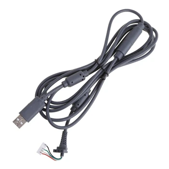 USB 4-пинов интерфейсния кабел за кабелна кабел + разъемный адаптер за кабелна контролер за Xbox360 Подмяна на сивото черно E65C