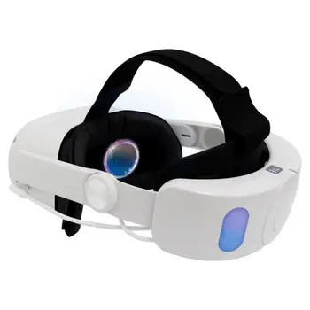 VR-каишка 6000 mah VR-главоболие каишка Дисплей захранване с цветни дихателни светлини Регулируеми слушалки виртуална реалност Бързо зареждане