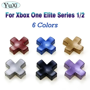 YuXi 1 бр. Метална дръжка контролер с появата на бутон, Цветна капачка, Дръжка за палеца за Xbox One серия Elite, 1/2 Бутони за посока, Аксесоари