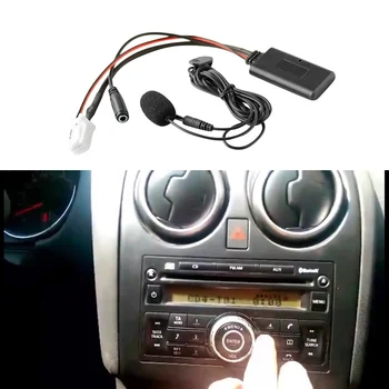 Автомобилен вход Bluetooth 5.0 Aux аудио кабел с Микрофон Адаптер хендсфри, 8-пинов конектор за Sylphy Tiida Geniss