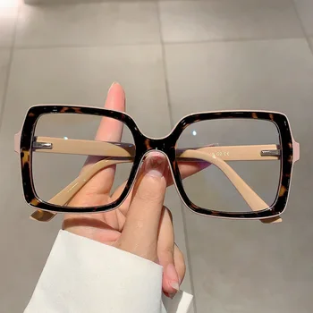Анти-Сини Светлинни Точки Жени Дама Стари Маркови Дизайнерски Очила За Късогледство Рецепта Оптични Квадратни Компютърни Очила За По-Големи Очи В Рамка