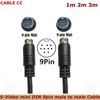 Аудио кабел за телевизор Mini DIN 9Pin с дължина 1-3 м S-Video 9-пинов кабел с S-образна клеммой за звукови карти, игрови конзоли, аудио устройства и цифрови декодери