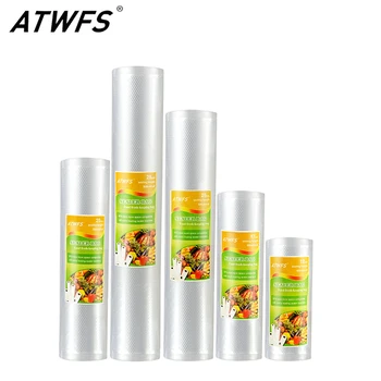 Вакуум мерки и Теглилки ATWFS Пакети за Запечатване на Хранителни Продукти и Пластмасови Вакуумно Чанта За Съхранение на Кухненски Теглилки Vacum Bag 3-5 Опаковъчни ролки