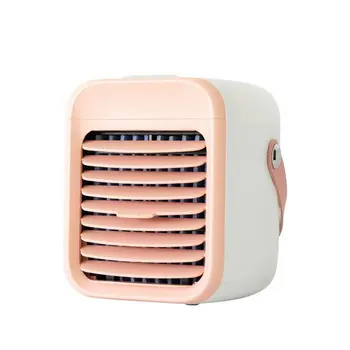 Вентилатор 3 В 1 Ръчен Мини Климатик, Овлажнител за въздух с подсветка, USB Преносим Климатик Персонален Вентилатор за дома
