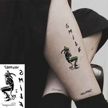 Водоустойчив временна татуировка, стикер с букви, флаш татуировка, фалшиви татуировки за мъже, жени, дами