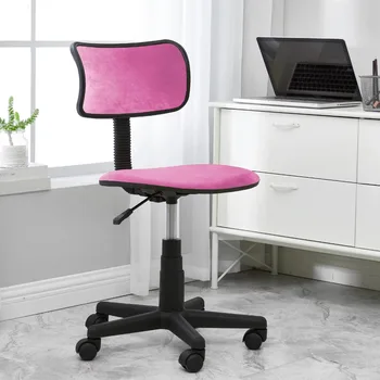 Въртящо се кресло от Розово Мятого кадифе, Регулируема височина, Офис столове, 21,00 x 23,00 x 35,00 инча