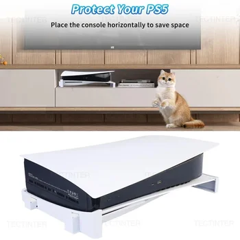 За конзолни та PS5 и дигитални издания Хоризонтална охлаждаща поставка за конзола PS5, съвместима с аксесоари за Playstation 5
