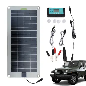 Зарядно за кола с мощност 30 W, 12 v, зарядно за кола за слънчева батерия, комплект за бързо зареждане на слънчеви панели с приставка адаптер гнездото на запалката