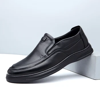 Класическа брандираната мъжки обувки от естествена кожа, обувки за бизнес срещи, мъжки бизнес обувки, обувки за обслужване костюми, ежедневни обувки за междуградски пътувания
