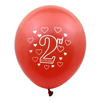 комплект балони за рождения ден на 2-годишно дете, парти по случай рождения ден на момче и момиче, седеф латексный балон, украса за парти в чест на детската душа на едро