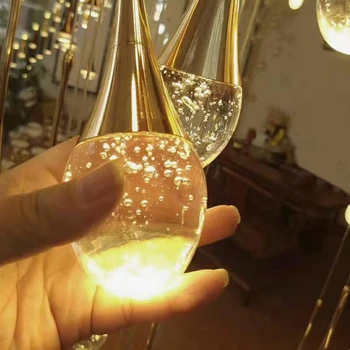 Кристален Стълба с капка Вода Окачен Лампа Проста Модерна Дълга Полилей Творческа Личност С Лампа за дома