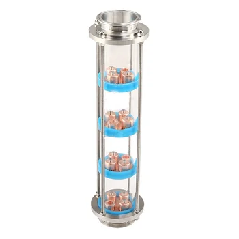 кристално-мед дистилляционная стъклена барботажная колона за самогонного апарат