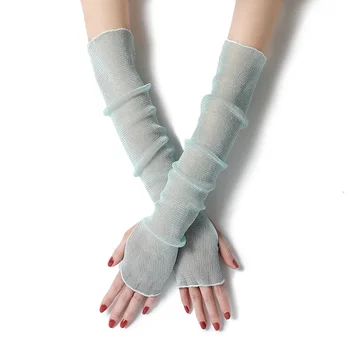Лятна мода, женски Марля слънцезащитен ръкав, Дамски Тънка ръка без пръсти, топло слънцезащитен крем, дишаща ультрафиолетом