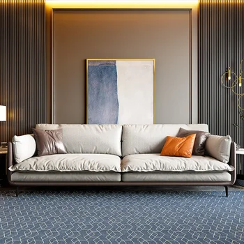 Модерна мека мебел Euorpe Хол с да използвате единични подлакътници Бял ъглов диван-минималист Оригинално стол-хапки Салон, мебели за дома