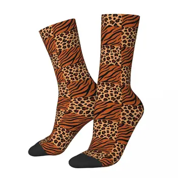 Мъжки и дамски чорапи с изображение на леопард и тигър, Ветрозащитная новост, Пролетно-летни, есенни и зимни чорапи за подарък