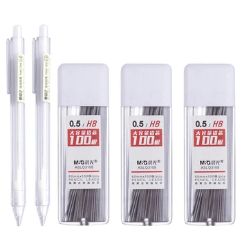 Набор от автоматични моливи 0,5 / 0.7 mm HB / 2B с дресинг механичен молив за рисуване, учебни пособия за ученици, сладки канцеларски материали