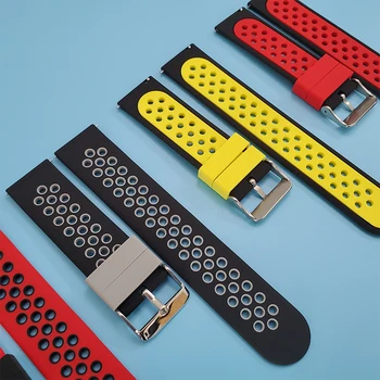 Нов спортен взаимозаменяеми дишаща лента за Mi Watch SportS Edition въжета за часа Xiaomi с цветен силиконов каишка