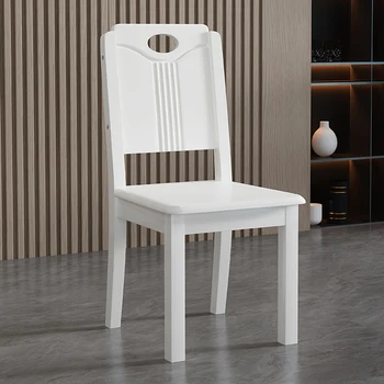 Обикновен дървен калъф за стол, Водоустойчив бели ергономични трапезни столове в скандинавски стил, кухненски Модерни мебели за дома Silla Comedor