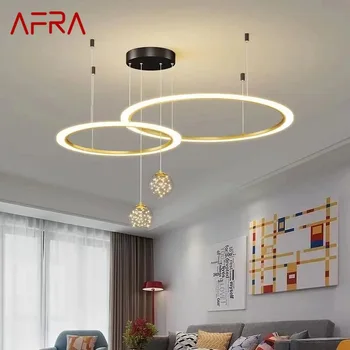 Окачен лампа AFRA Nordic, модерна led креативна 3-цветен полилей, пистови кръгли осветителни тела за дома, хол, спалня