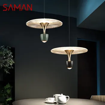 Окачен лампа SAMAN Nordic LED Creative Flower Umbrella Окачен лампа Модерен за домашен интериор трапезария спалня