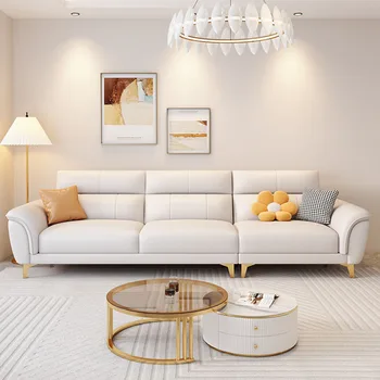 Разтегателен White Puffs на Европейския креативен дизайн, хол, 3-местен диван, трапезария, бар, апартаменти, Мебели за хола, Muebles Hogar