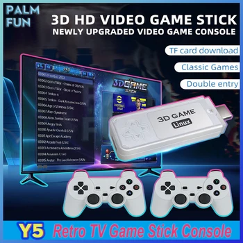 Ретро-игрова конзола Y6, безжична игрова конзола 2.4 G, HDMI изход, игрова конзола за телевизор с ниска латентност, двойна дръжка, преносими домашни ретро-игрова конзола