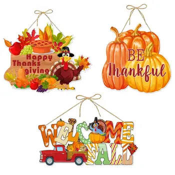 Тиква в Деня на Благодарността, Окачен Врата венец, Тыквенная табели, реколтата, тикви за есенния украса на празничната врати отвътре и отвън