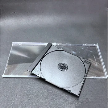 Черен прозрачен сгъсти твърд пластмасов едностранно калъф за cd-та, VCD, DVD-та, калъфи за дискове, защитни капаци за съхранение на седалките за съхранение