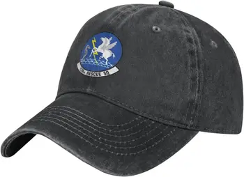 Шапката е на шофьор на камион 129-та спасителна ескадрила на ВВС на САЩ-бейзболна шапка от выстиранного памук за татко, тъмно синьо военни шапки