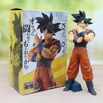 27 см Dragon Ball Трайни оковите на Спомените на Застояла поза Черна коса Goku Изящни фигурки Сбирка кутии за подаръци на играчки