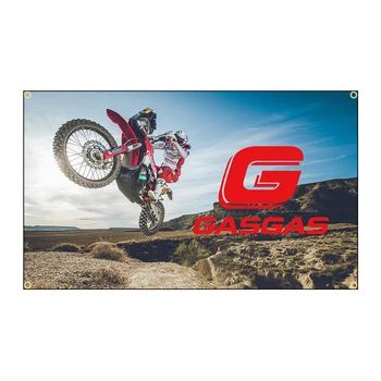 90x150 см Мотоциклет GasGas черен червен флаг Украса банер 3x5 фута