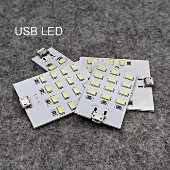 USB LED 5730 Smd 5V 430mA ~ 470mA Бял Mirco Usb 5730 Led Панел за осветление USB Мобилен Лампа за Аварийно осветление лека нощ