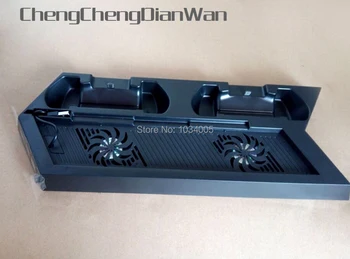 Вертикален контролер ChengChengDianWan, докинг станция с двойно USB зарядно устройство, поставка за зареждане, поставка за охлаждане на вентилатора-охладител за PS4