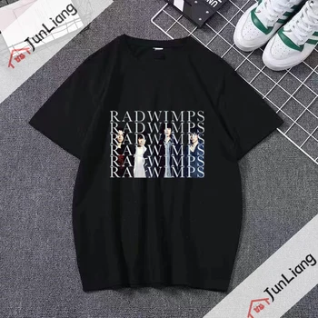 Градинска облекло RADWIMPS Тениска с принтом японската рок група с къс ръкав Y2k Мъжки дрехи на Топ Harajuku Графични ризи голям размер