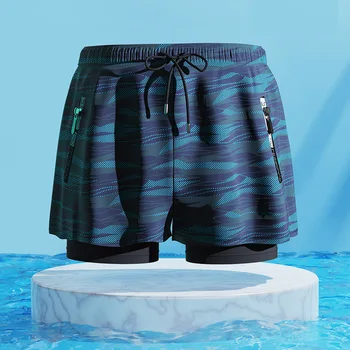 Мъжки бански Свободни бързо съхнещи топене-боксерки от срам Топене на Мъжки костюм Плажни панталони Плувен Спа