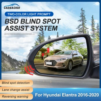 Система за мониторинг на слепи зони огледала за обратно виждане на колата BSD BSA БСМ, радарный паркинг сензор, помощ при смяна на платното на движение, за Hyundai Elantra 2016-2020