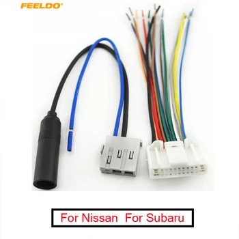 Теглене на кабели, автомобилни стерео системи FEELDO 10Set с антенным адаптер За Nissan/Subaru/Infiniti, фабрично централен блок OEM